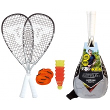 Talbot Torro Speedbadminton Set Speed 7700 (2xRackets 175g,6xBalls,1xBag)